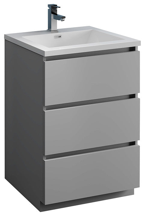 Fresca Lazzaro 24" Gray Cabinet With Integrated Sink