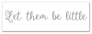 Let Them Be Little 12"x36" Canvas Wall Art, Gray