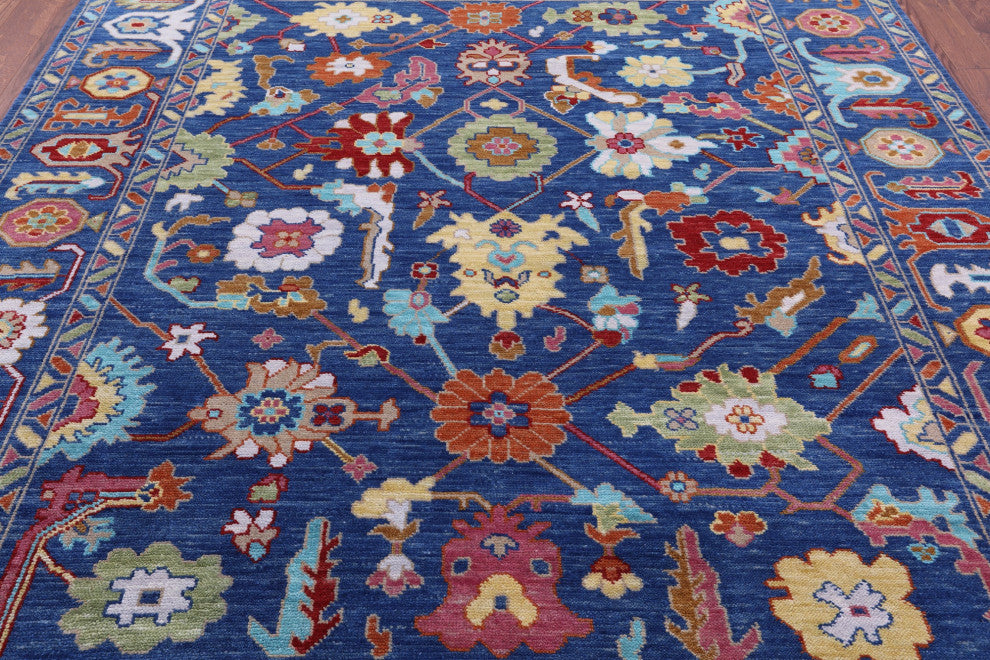 Handmade Turkish Oushak Wool Rug 8' 1" X 10' 0" - Q15846