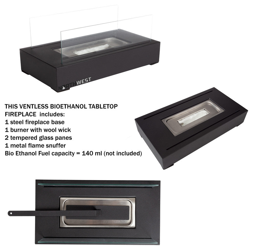 Northwest Bio Ethanol Ventless Tabletop Fireplace