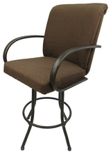 Swivel Bar Stool Metal Frame 30", Sanora Brown, Brown Frame