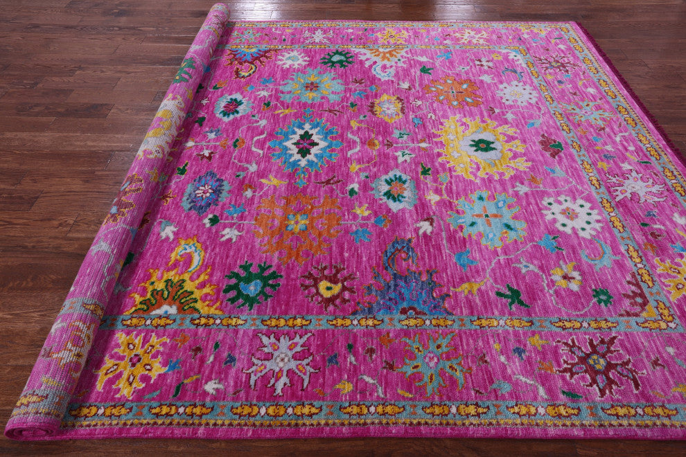 Handmade Turkish Oushak Wool Rug 8' 5" X 10' 2" - Q15590