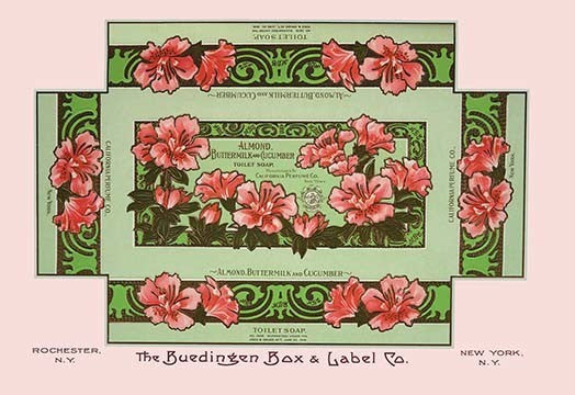 Almond, Buttermilk and Cucumber Toilet Soap - Fine Art Giclee Print 24" x 36"