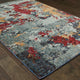 Elements Marbled Dream Blue/Red Area Rug, 3'3"x5'2"