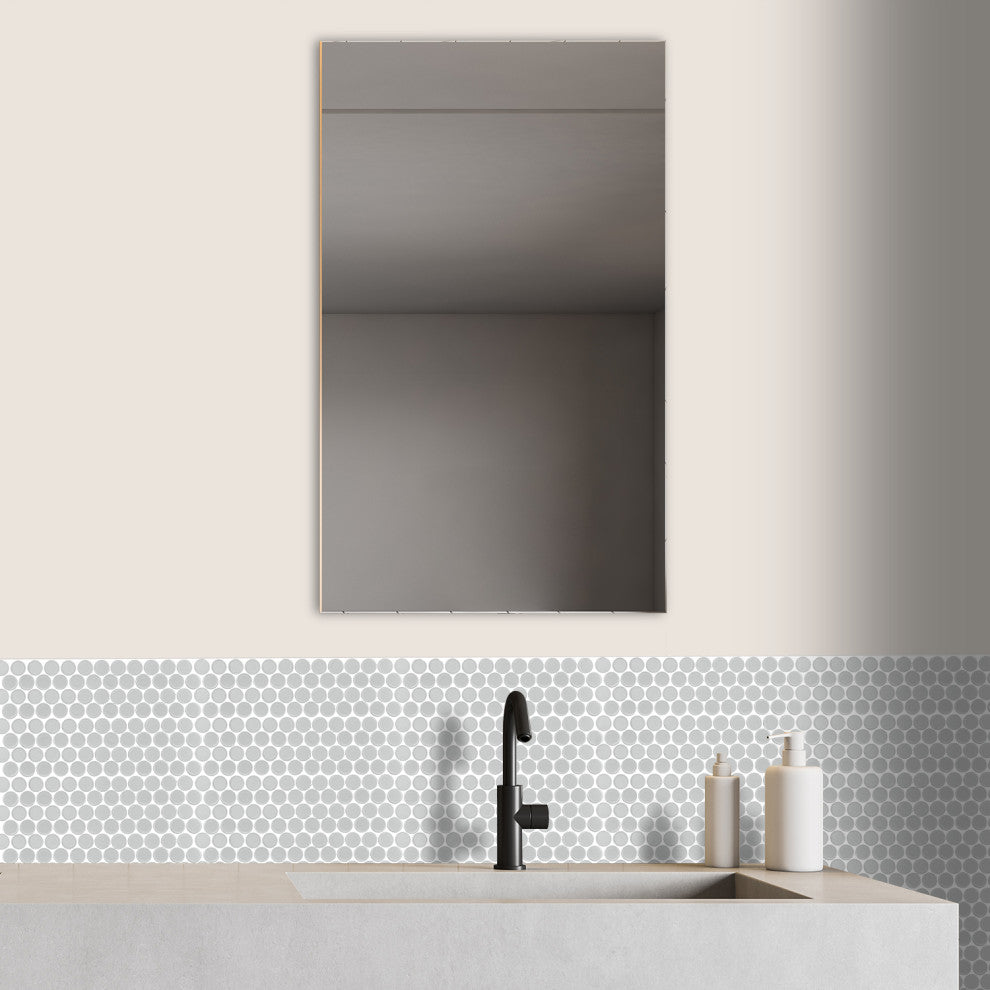 Huelva 12.68x11.02, Gray Glass Penny Mosaic Floor/Wall Tile, Box of 11