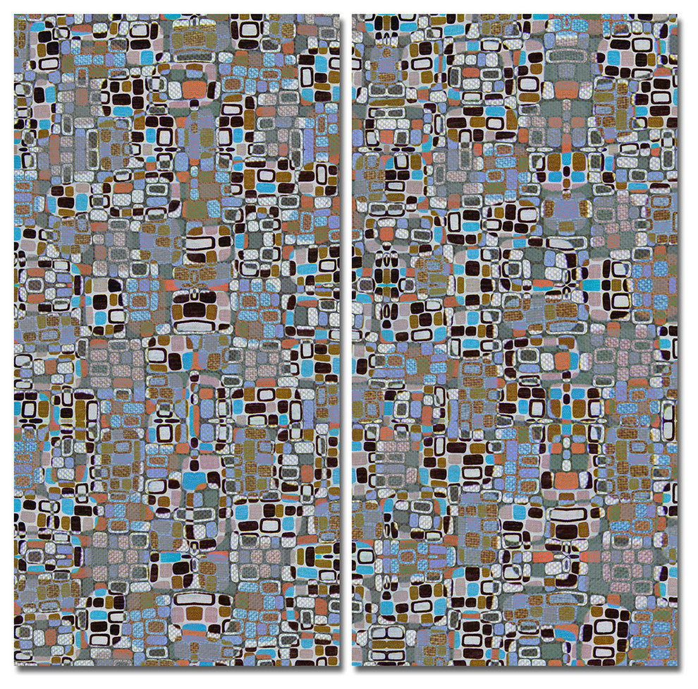 Geometric Study II-B Canvas Wall Art 2-Piece Set