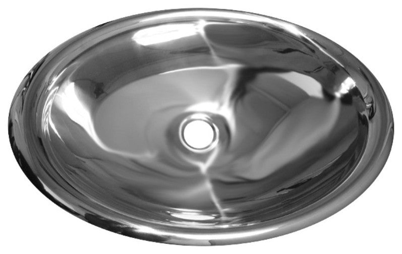Noah'S Collection Mirrored Stainless Steel Drop-In/Undermount Bathroom Basin