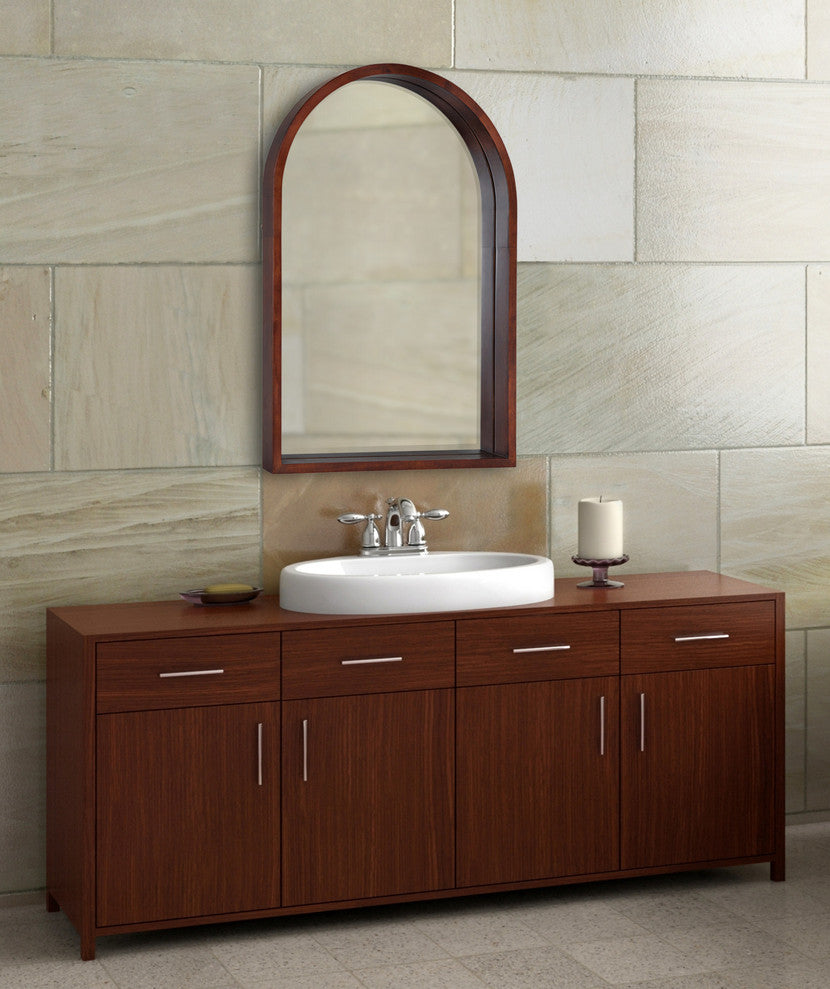 Hutton Arch Mirror, Brown 24x36