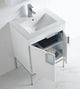 Kuro Contemporary White Bathroom Vanity, 24"