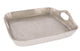 Jumbo Silver Cast Iron Serving Tray