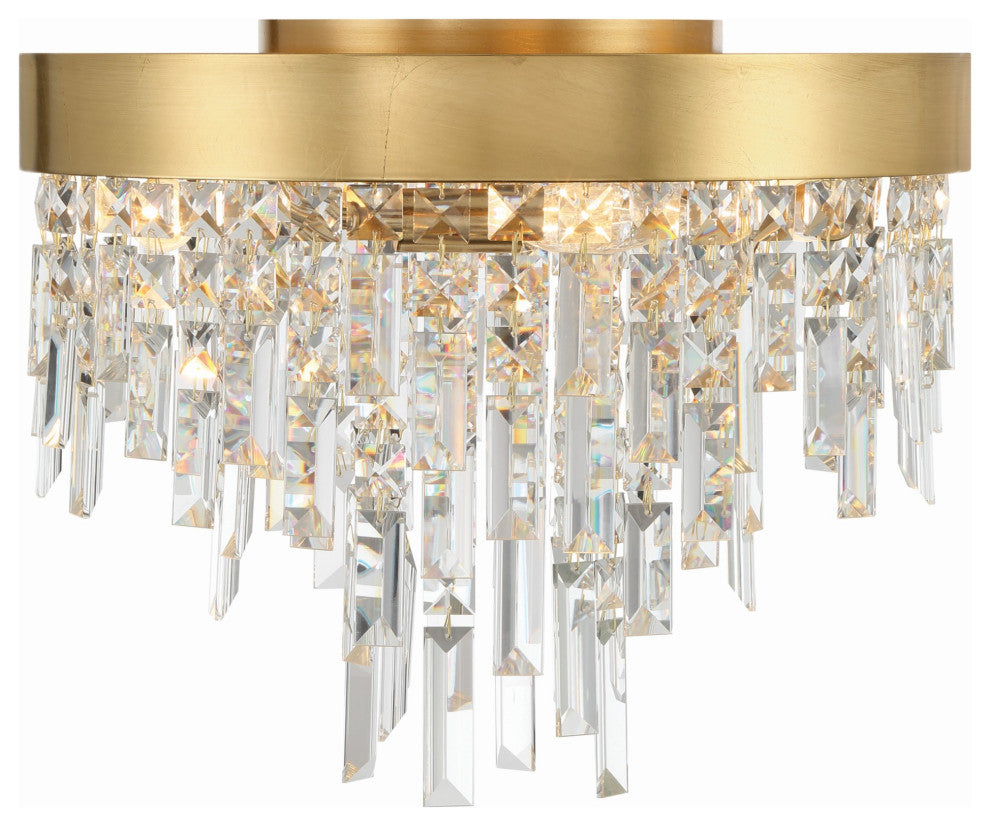 Crystorama Lighting Group WIN-213-CL-MWP Winfield 4 Light 16"W - Antique Gold