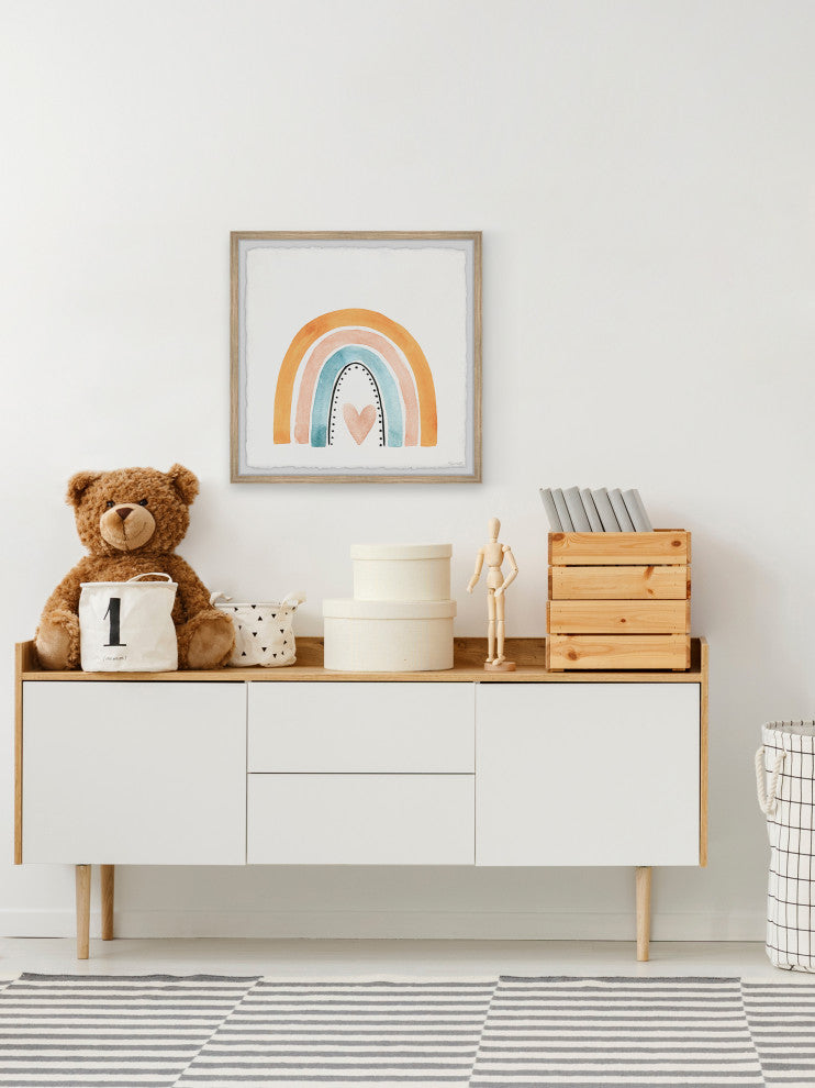 "Heart of a Rainbow" Framed Painting Print, 32x32