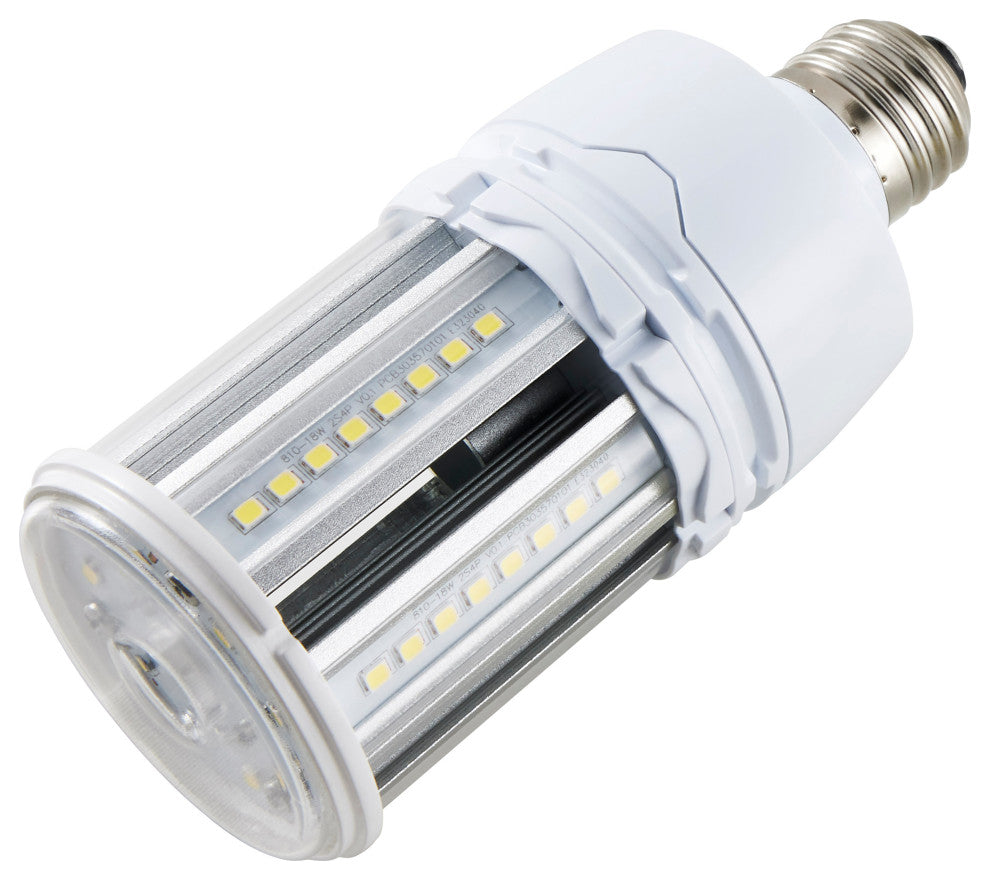 18W LED HID Replacement, 80 CRI, 2700K, Type B, Ballast Bypass, Medium Base