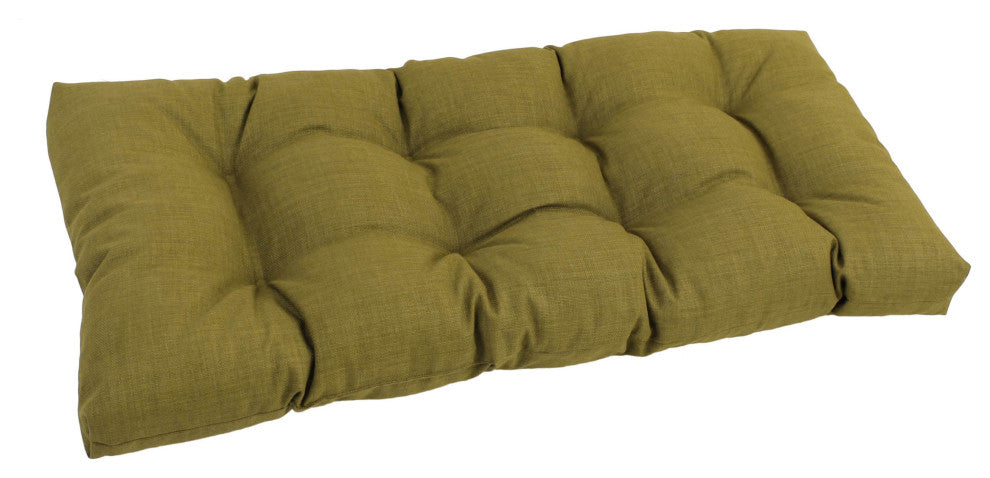42"X19" Squared Solid Spun Polyester Tufted Loveseat Cushion, Avocado
