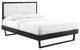 Willow Twin Wood Platform Bed With Angular Frame-Black White