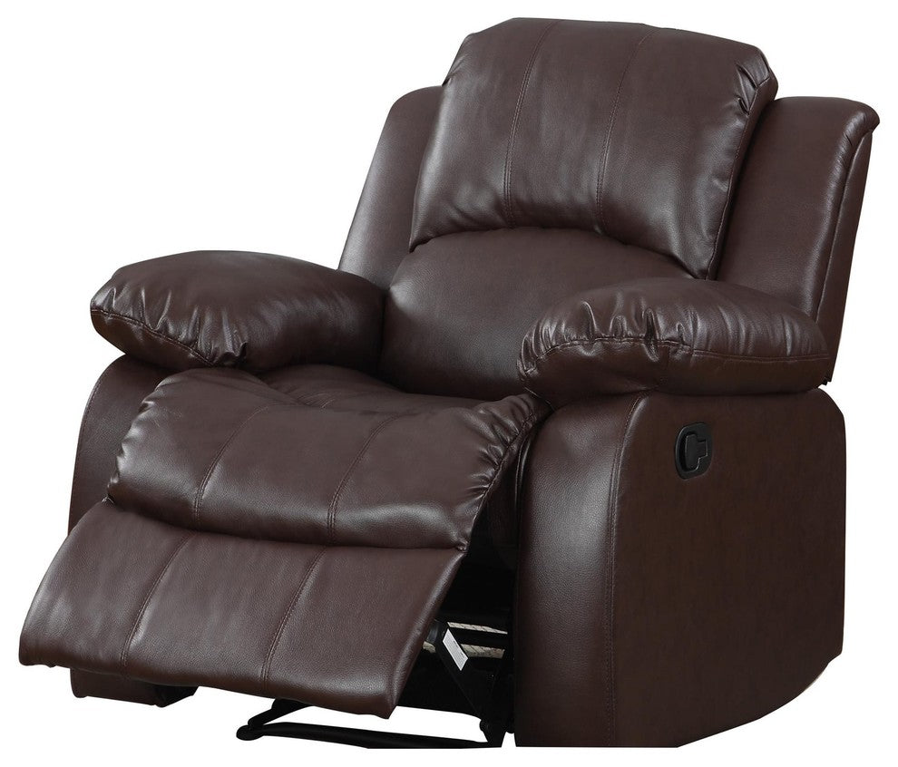 3-Piece Ciabola Set Double Reclining Sofa, Love Seat, Chair Leather Brown