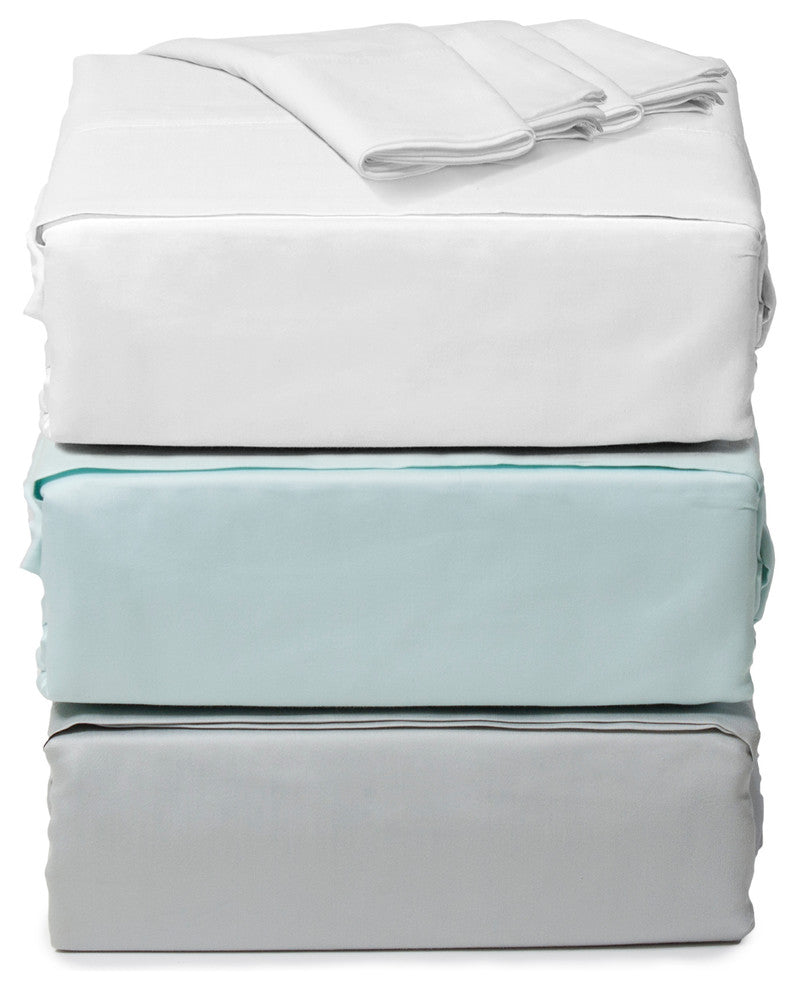 Elegance Collection 1800 6-Piece Sheet Set, White, Queen