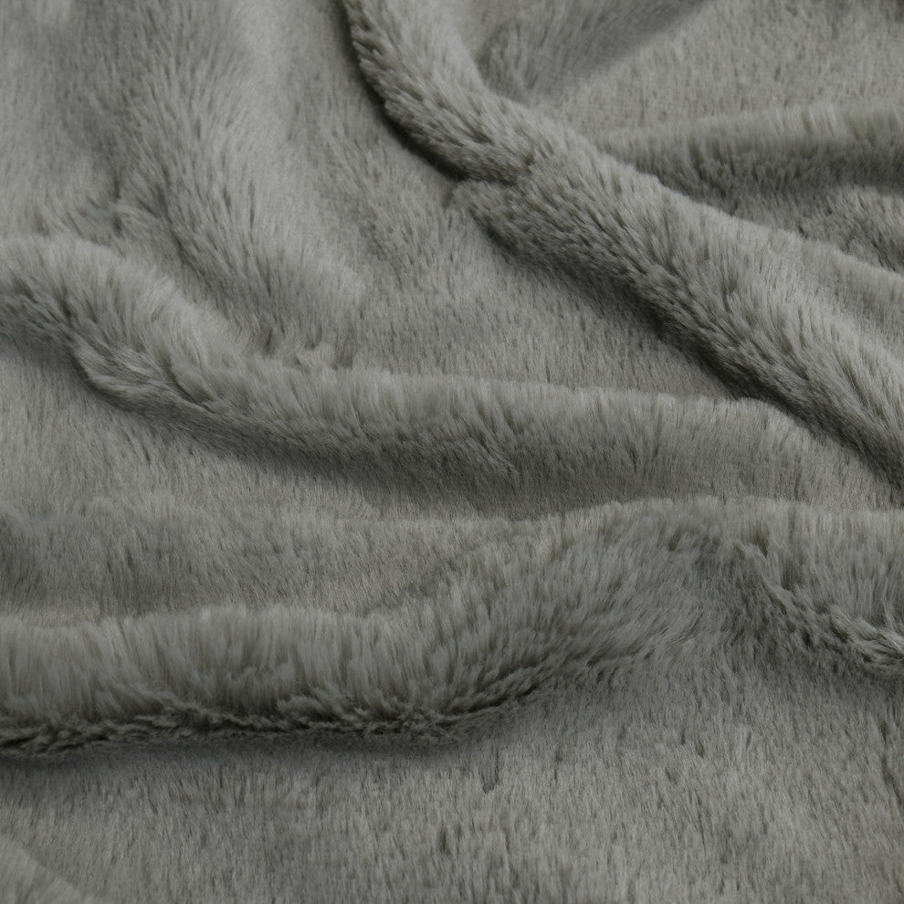 Faux Fur Bedrest Shell, Elephant Skin, 28"x30" X17"