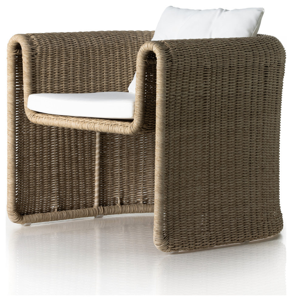 Tucson Woven Outdoor Chair-Vintage White