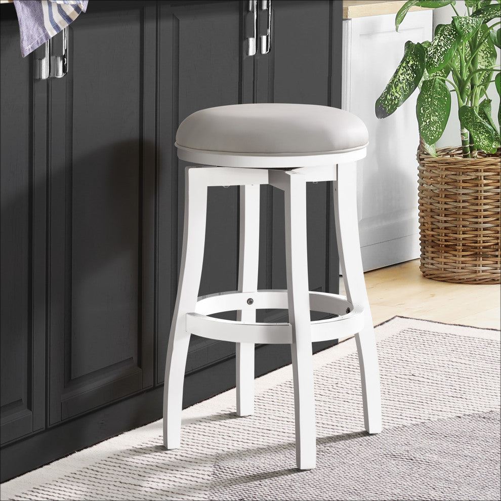 Ellie Bar Stool, White, Bar Height