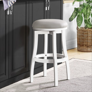 Ellie Bar Stool, White, Bar Height