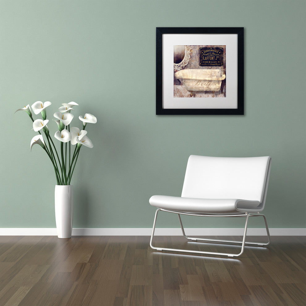 Color Bakery 'Le Bain Paris I' Art, Black Frame, White Matte, 16"x16"