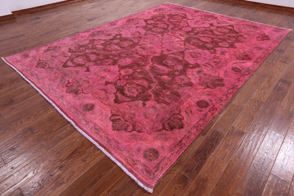 8' 10" X 12' 0" Overdyed Full Pile Handmade Wool Rug - WR2245