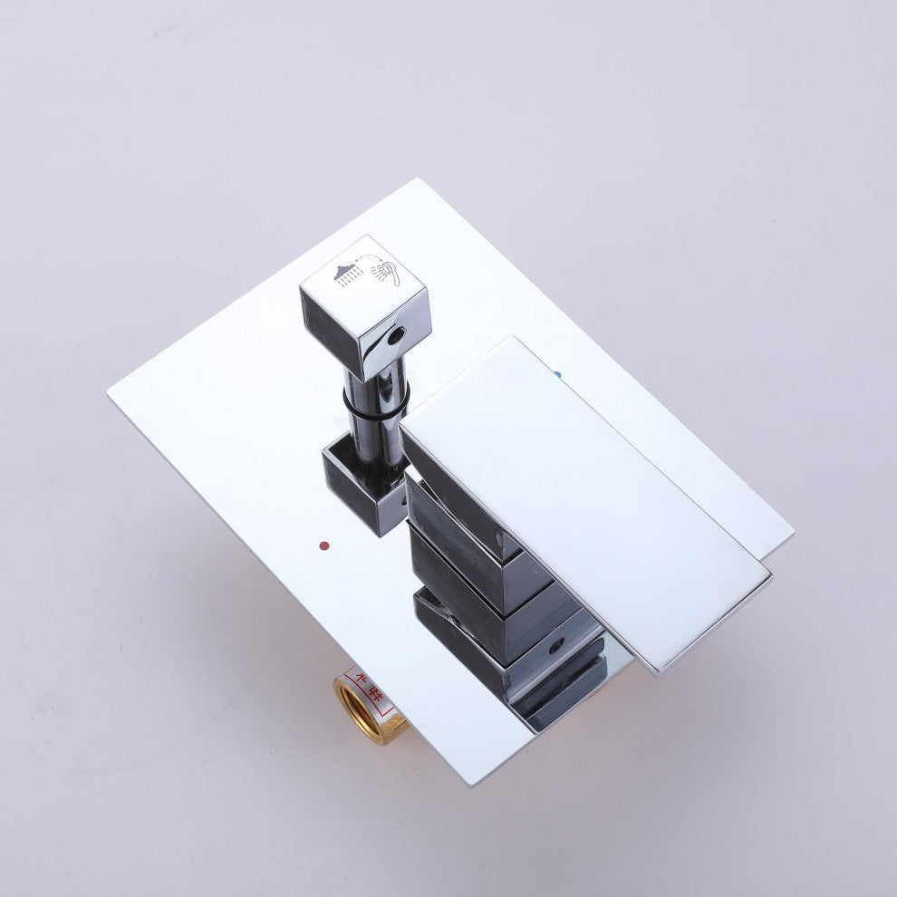 Wall Mounted Pressure Balanced Complete Shower System With Rough-In Valve, Polis