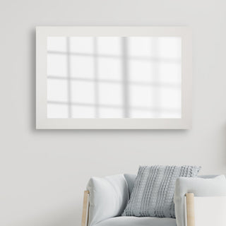 Pendleton Framed Wall Mirror, Rustic White, 20" X 36"