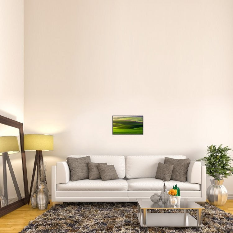 "Verdant Land" Framed Canvas Giclee by Piotr (Bax) Krol, 23x14"