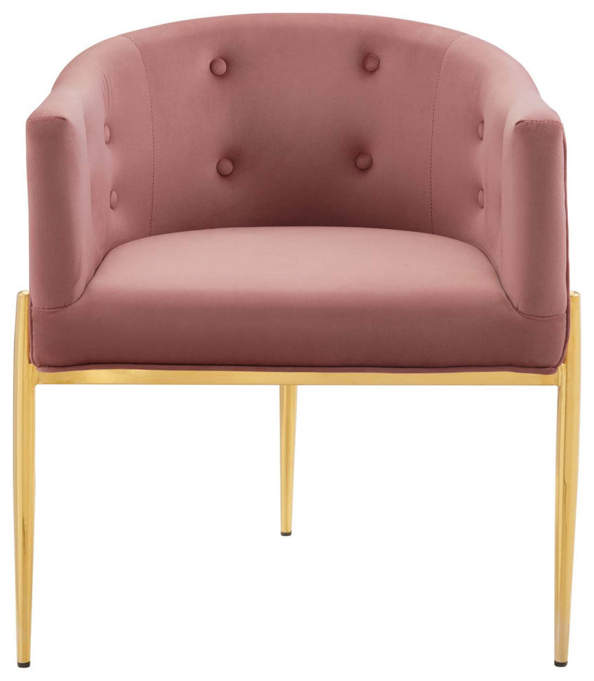 Savour Tufted Performance Velvet Accent Chairs Set of 2 Dusty Rose
