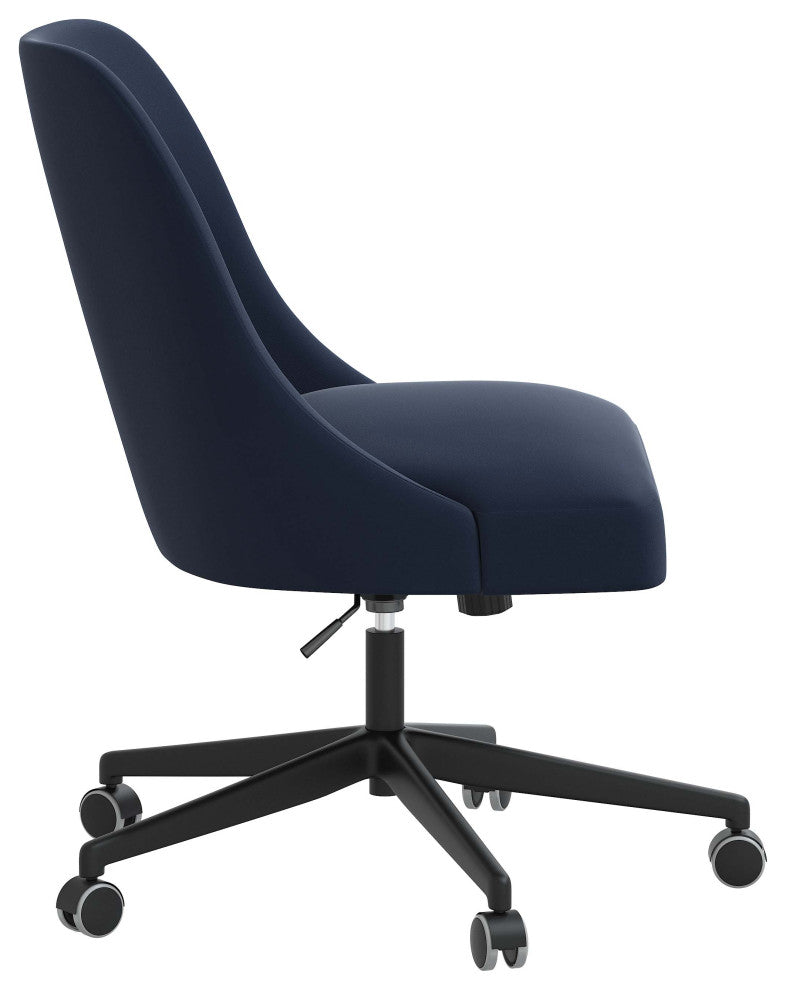Upholstered Office Chair, Velvet Ink