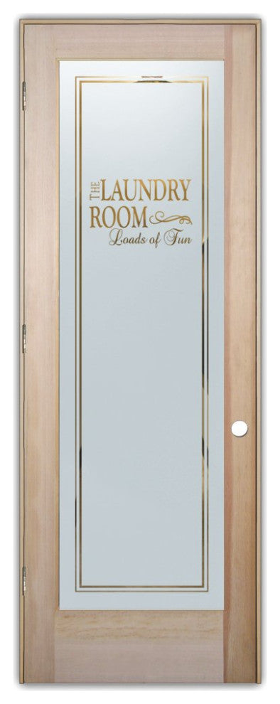 Laundry Door - Loads of Fun - Douglas Fir (stain grade) - 36" x 80" - Knob...