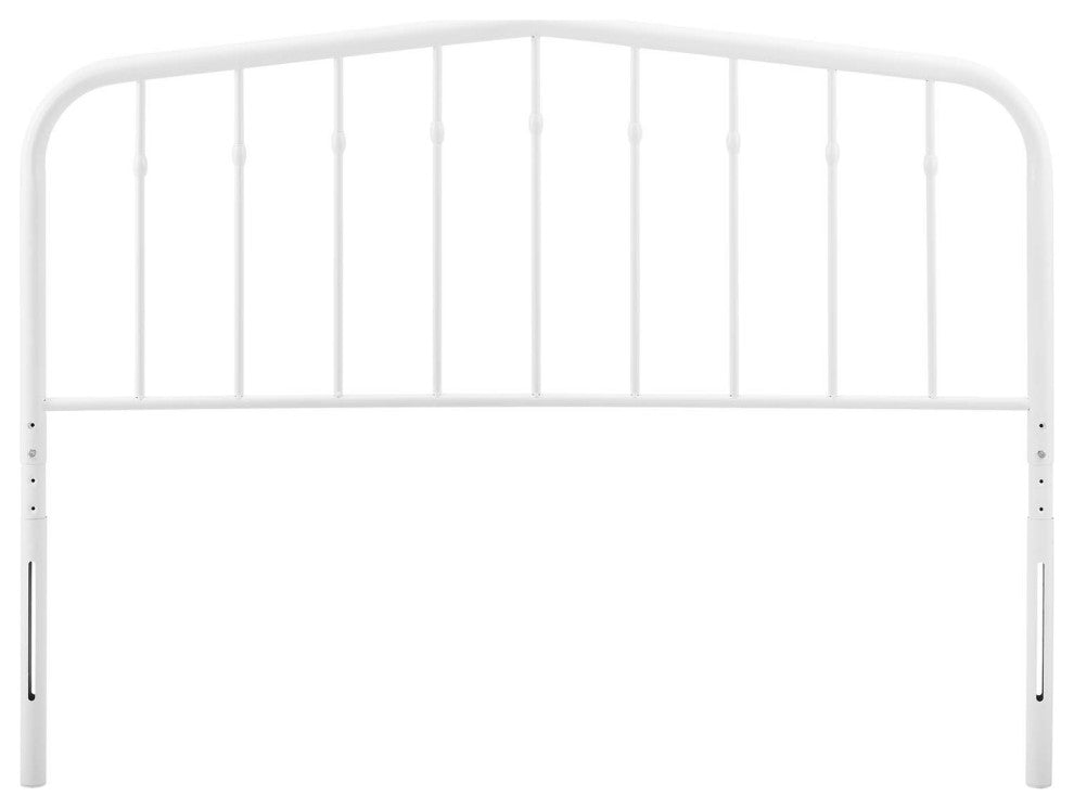 Headboard, Full Size, Metal, White, Modern Farmhouse, Bedroom Master Suite
