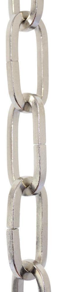 Iron Standard Link Chandelier Chain, 2 Sizes, Polished Nickel, U50