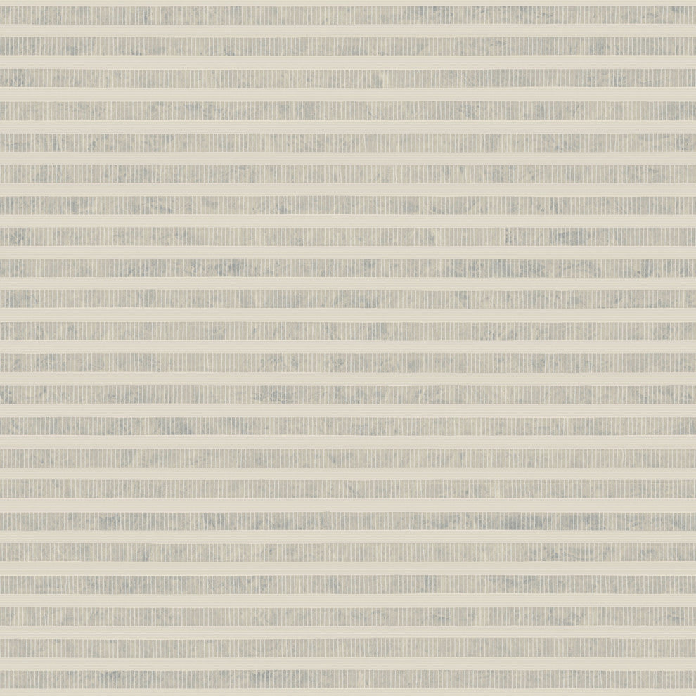 Putty and Blue Faux Capiz Wallpaper