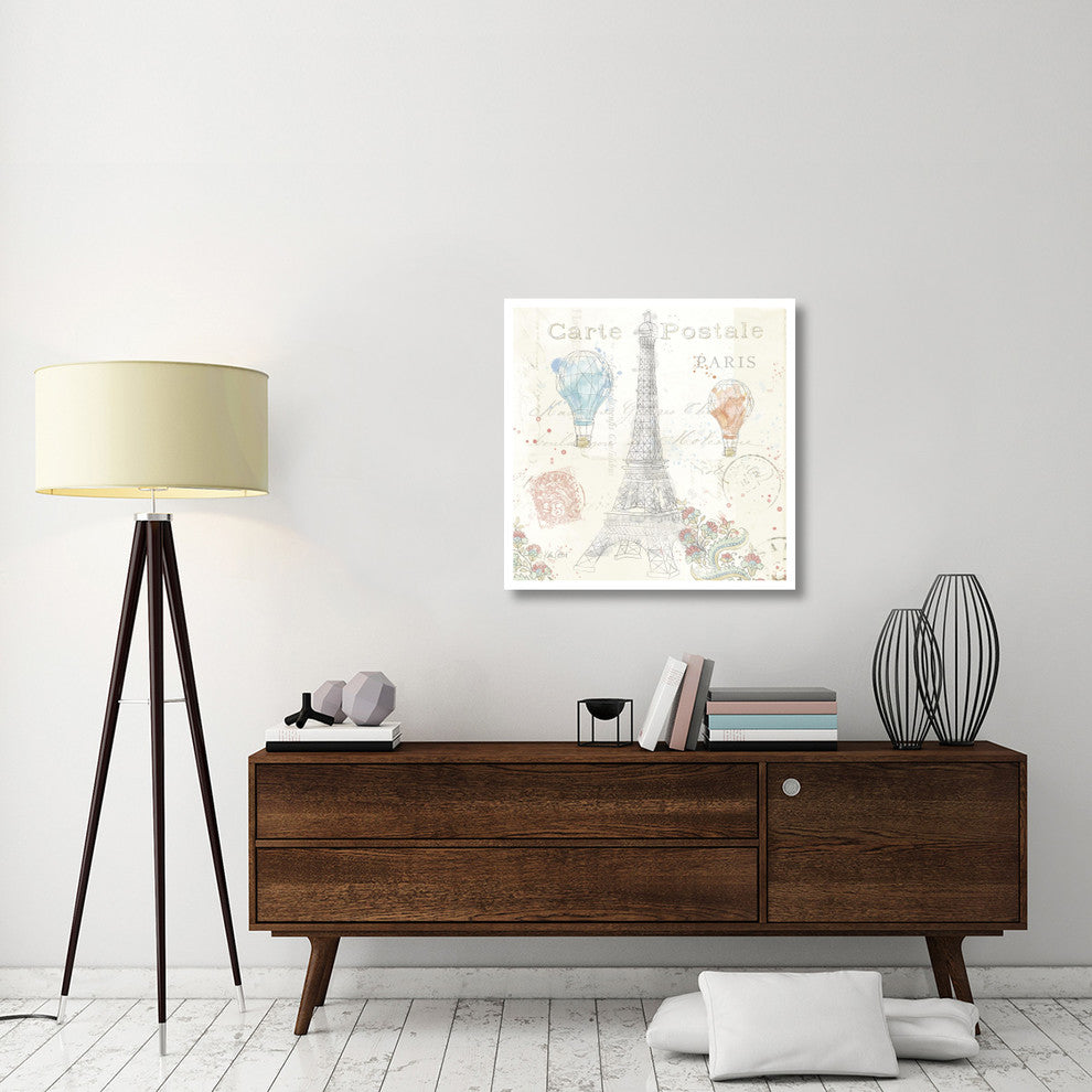 "Lighthearted in Paris V" Digital Paper Print by Katie Pertiet, 32"x32"