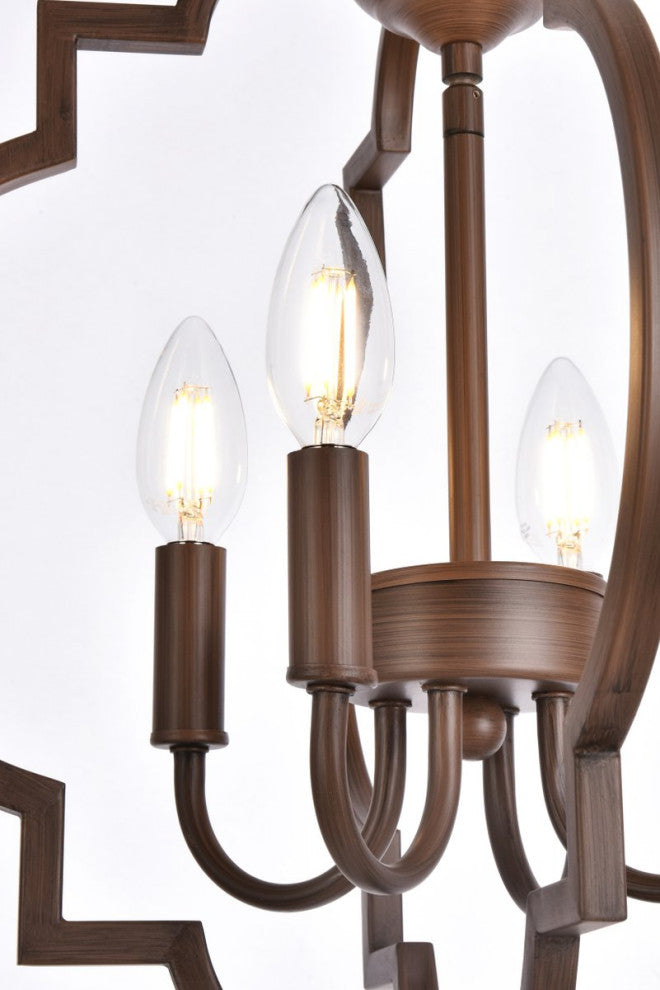 Sonny 4-Light Pendant, Weathered Oak