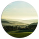Superb Green Hills In The Fog, Landscape Round Wall Art, 23"