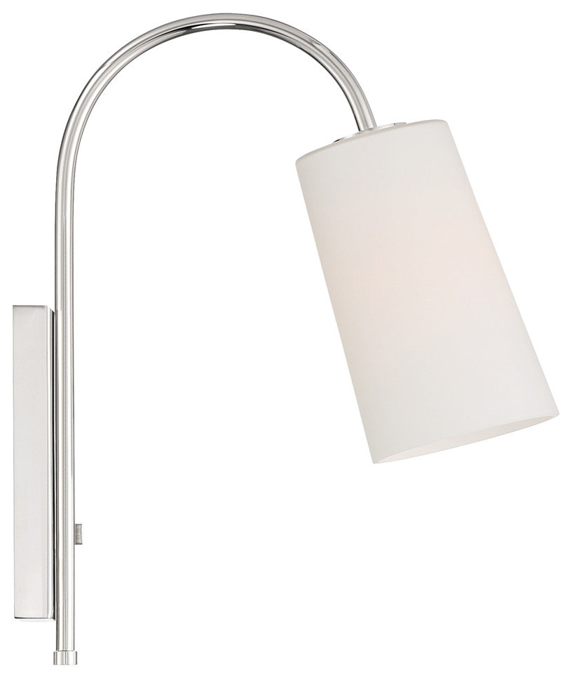 Alexa 1 Light Polished Nickel Wall Mount