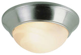 Trans Globe TGL 16" Wide Flush-Mount Ceiling Fixture in Nickel