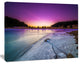 Sunrise over Frozen Lake, Landscape Canvas Art Print, 40"x30"
