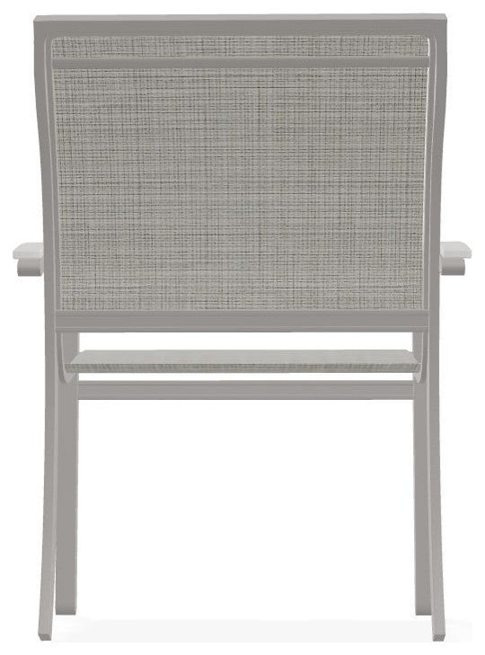 Bazza Sling Stackable Outdoor Dining Chair, Deacon/Warm Gray