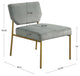 INK+IVY Roxie Scandinavian Low-Back Armless Slipper Chair, Grey