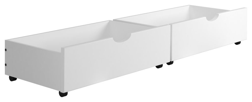 Dual Underbed Drawers White