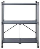 Folding Console Table, Sandy Black and Dark Bronze
