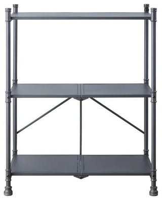Folding Console Table, Sandy Black and Dark Bronze