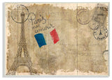 Vintage Paris Eiffel Tower Collage Word Design, 12"x18"