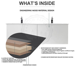 Cartisan Design Veemon Dual Mount Vanity, Walnut, 36"