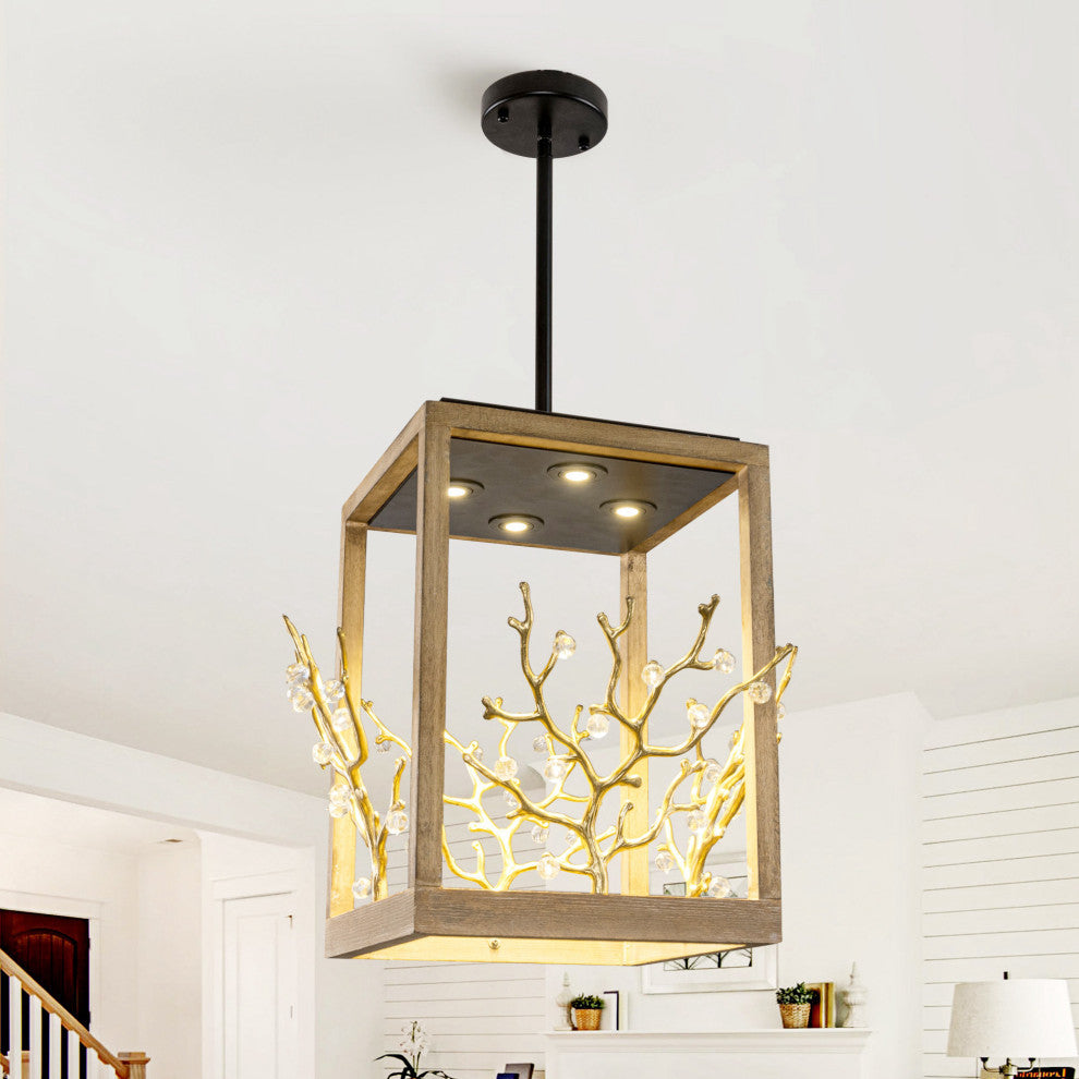 18.5-inch Modern Pendant Lighting with Tree Branch Element